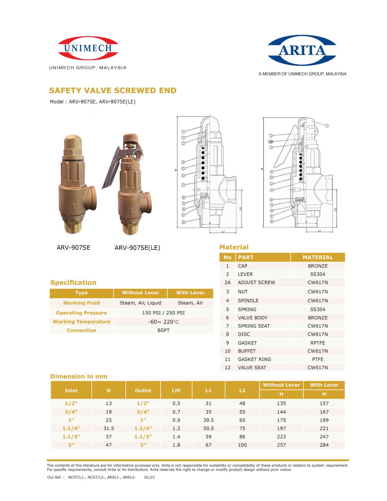 catalogue van an toàn arita malaysia